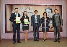 Мартьянова Н., занявшая 3 место со своим руководителем Герасимовым А.Е.